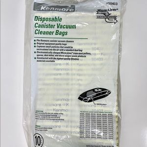 Kenmore Vacuum Cleaner Bags ~ 50403 ~ Opened Package ~ 9 Bags